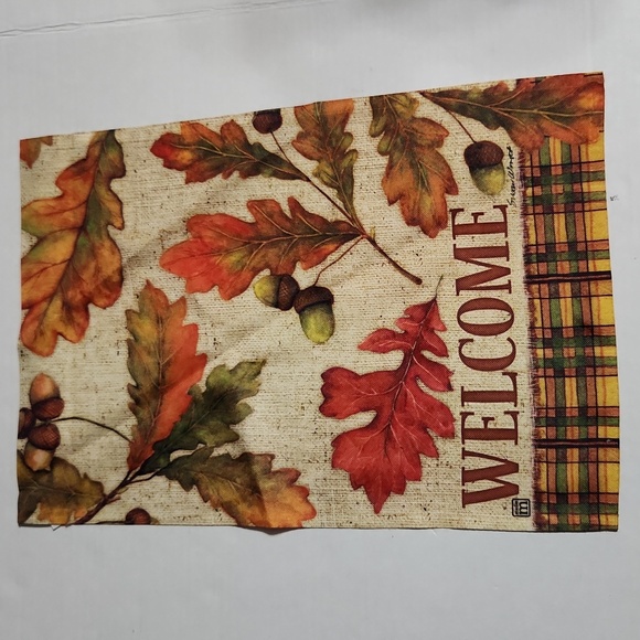 Fall Welcome Yard Flag - OS - Picture 1 of 5